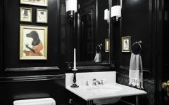 Salle de bains et toilettes peints en noir pour les amis toilettes design peintes en noir