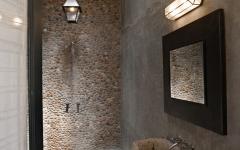 Salle de bain luxe au design très rustre