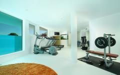 salle de fitness villa de prestige