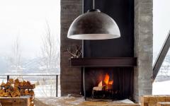 cheminée extérieure design luxe