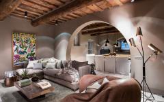 Le salon « cozy » de cette maison provinciale familiale dans des couleurs sobres et chaleureuses beau séjour maison élégante luxe