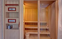 sauna bois chalet alpes luxe