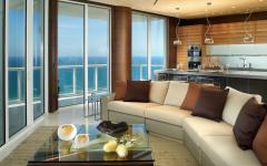 séjour avec vue sur la mer appartement luxe