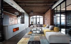 intérieur brut et masculin loft de ville design