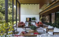Le séjour a été conçu de sorte à faire face au jardin et ainsi souligner une belle vue verdoyante séjour salon maison de ville prestige standing