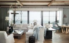 Le séjour principal de cette belle résidence de vacances près de Santa Monica vue panoramique depuis séjour villa de vacances luxe