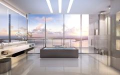L’espace, la vue et la lumière – voici les points communs de ces penthouses de luxe salle de bain avec vue penthouse miami