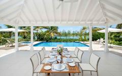 jardin terrasse piscine chauffée extérieure de luxe villa
