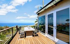 terrasse avec vue océan