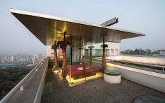 balcon toit maison moderne