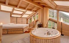 chambre en bois chalet luxe alpes
