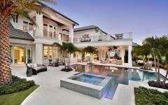 piscine palmiers design exotique