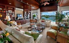 Pièce principale de la villa de vacances « Island Veiws » séjour au panorama unique