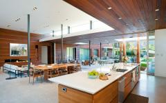 cuisine et séjour spacieux maison contemporaine