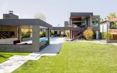 le jardin pelouse outdoor maison d'architecte moderne