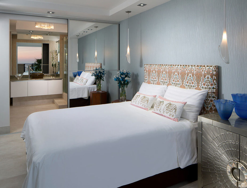 chambre d'amis au double lit