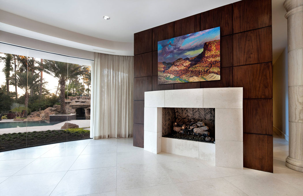 baie vitrée demi-circulaire maison toscane luxe