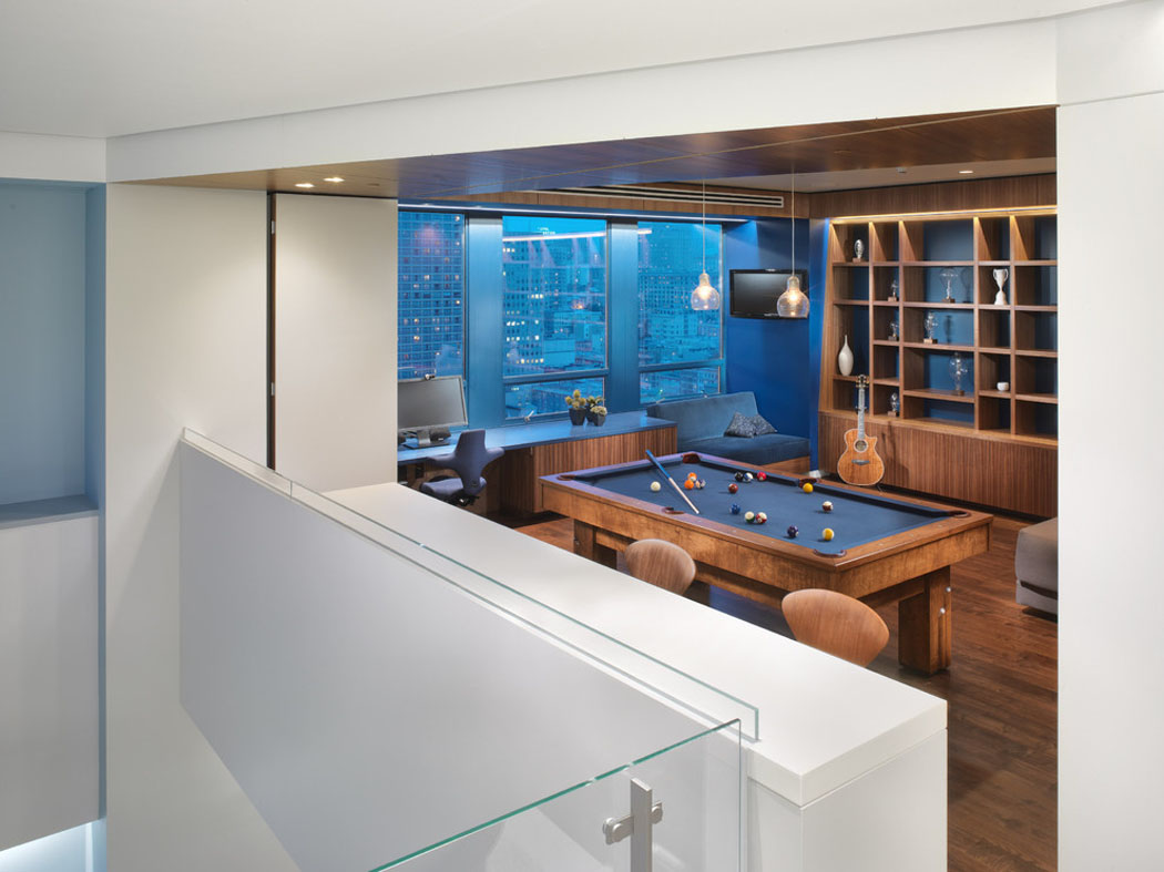 bibliothèque mezzanine duplex logement luxe