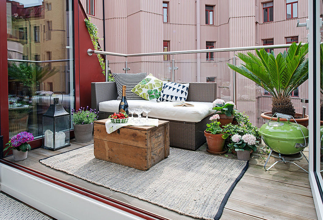 joli balcon appartement en duplex scandinave design