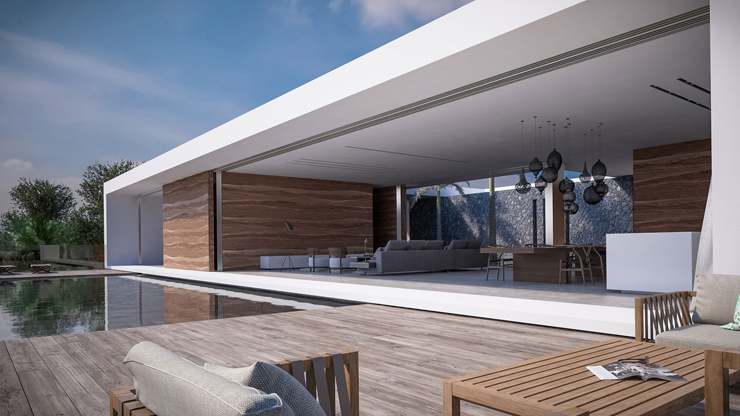 Terrasse en bois donnant sur la piscine à débordement outdoor terrasse en bois exotique