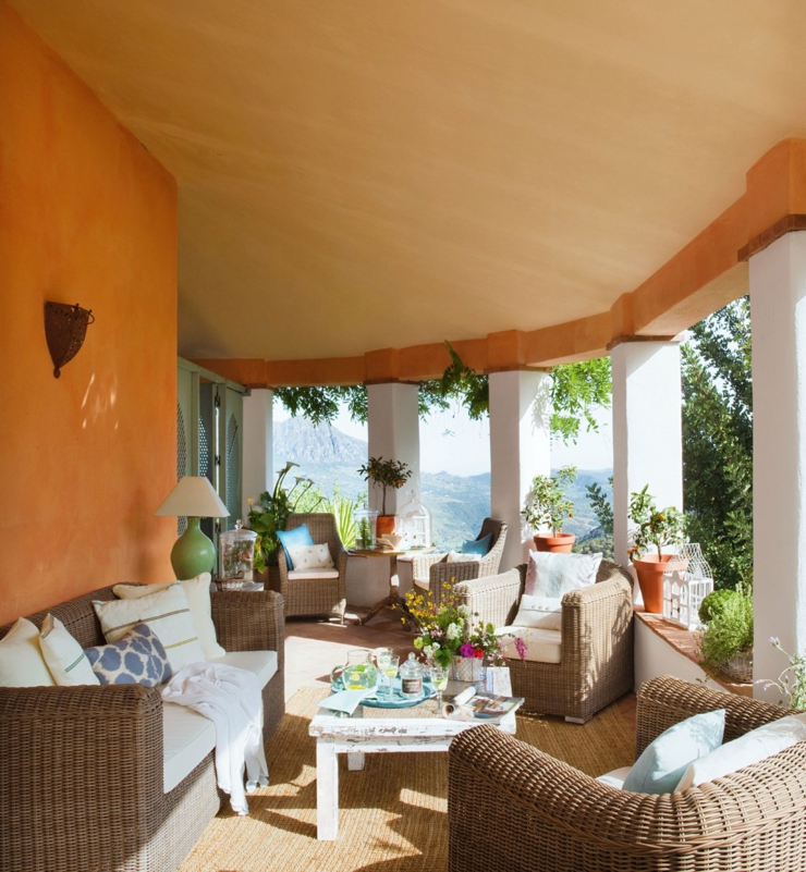 terrasse mobilier de jardin rottin