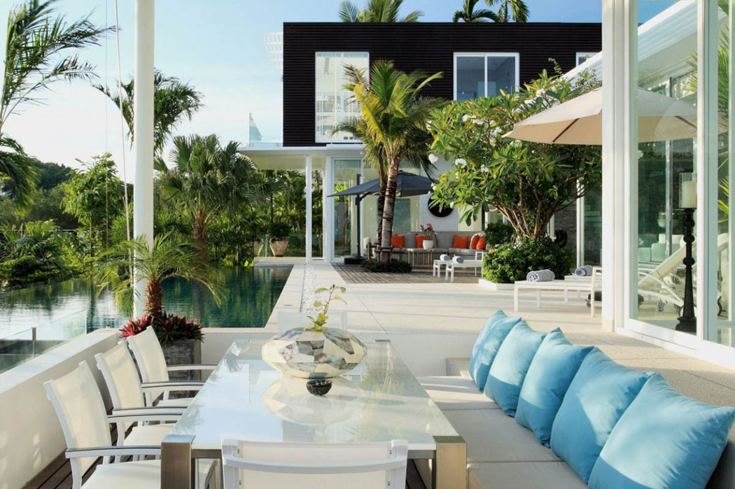 Salle à manger, terrasse, piscine, salon – de nombreuses parties extérieures aménagées outdoor résidence secondaire vacances luxe phuket