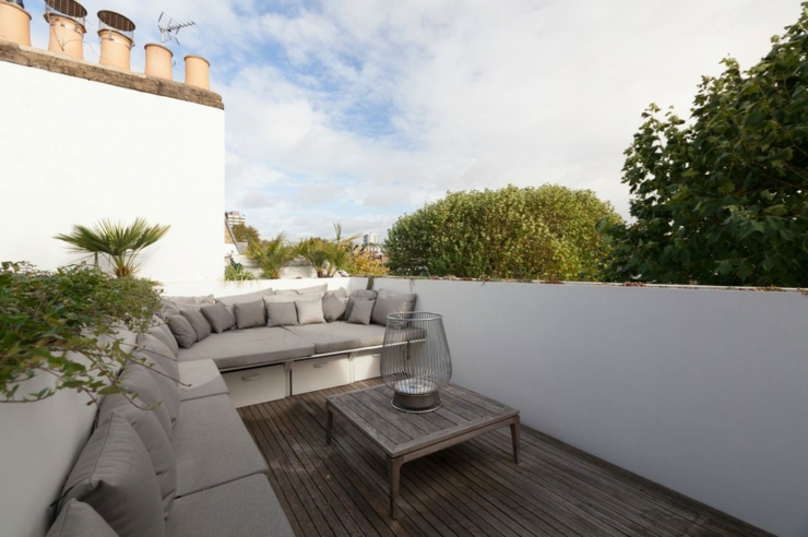 terrasse sur le toit maison londonienne