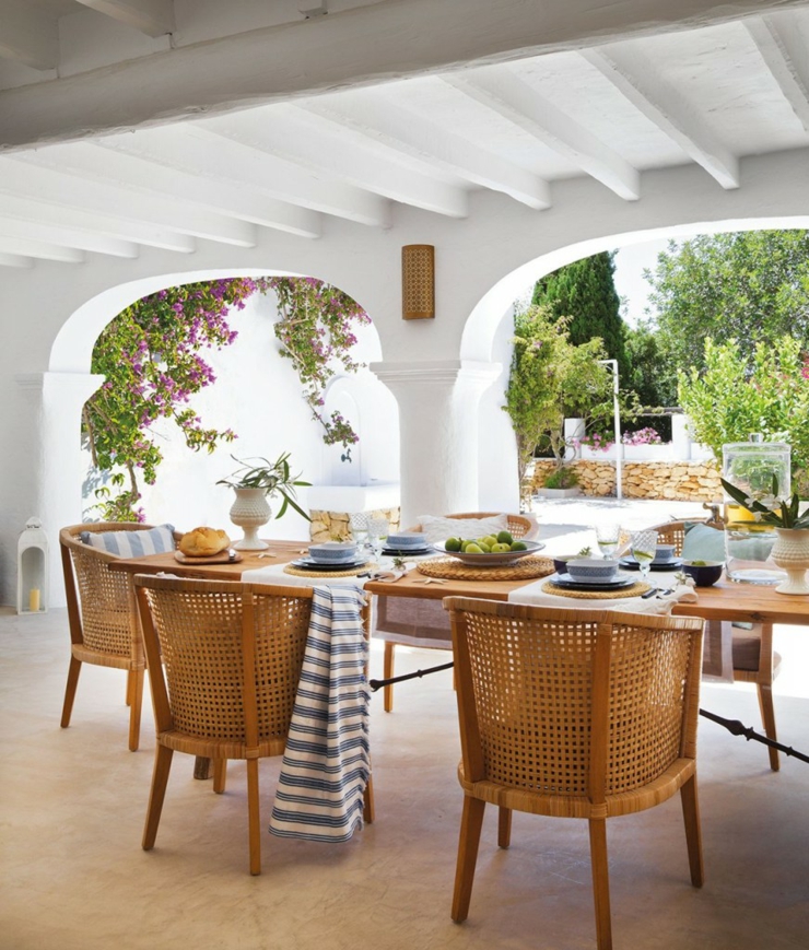 terrasse couverte cour intérieur ibiza maison de charme