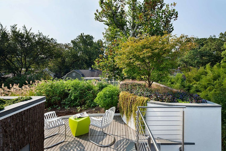 terrasse sur le toit potager écologique