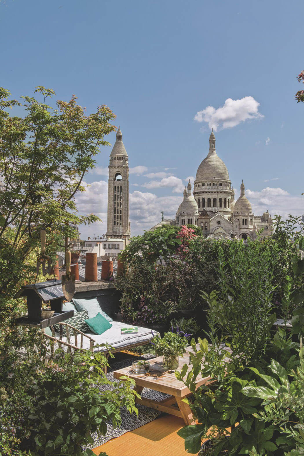 terrasse sur le toit appartement de ville avec vue paris