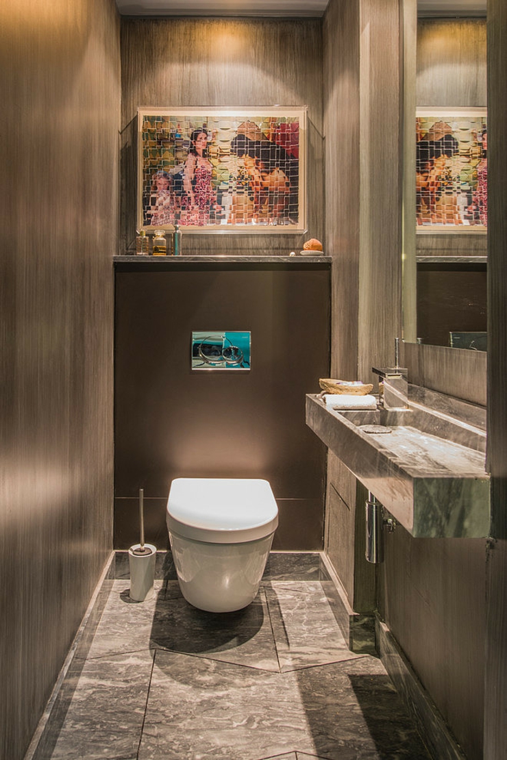 Toilettes en marbre de cet appartement de luxe toilettes design original appartement de luxe