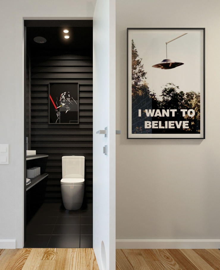 couloirs et salle de bains petit appartement optimisé