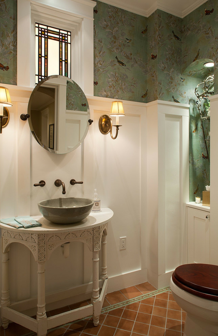 toilettes rustiques style rétro