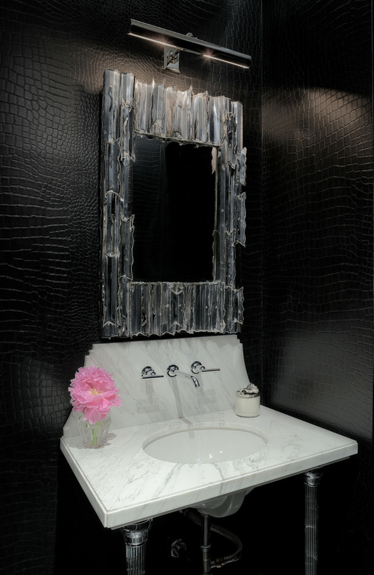 toilettes design sombre en noir