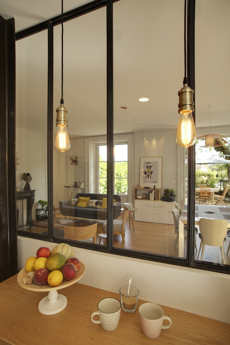 verriere luminaire chic style industriel appartement familial refait