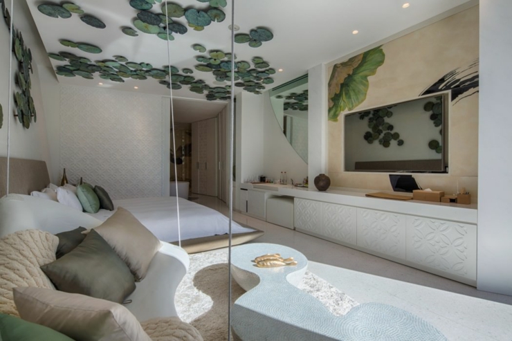 Canapé suspendu pour un confort douillet maximal location de luxe vacances phuket