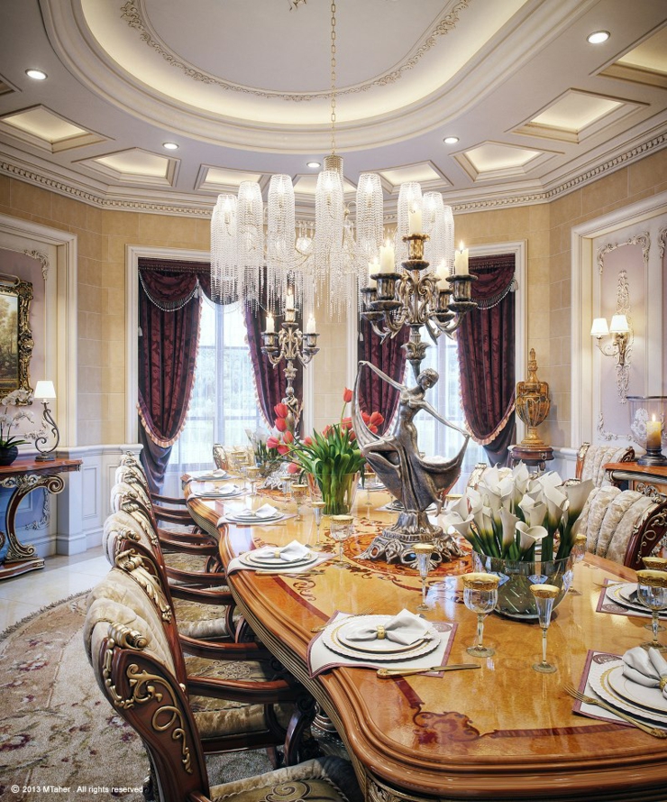 salle à manger villa de luxe orientale