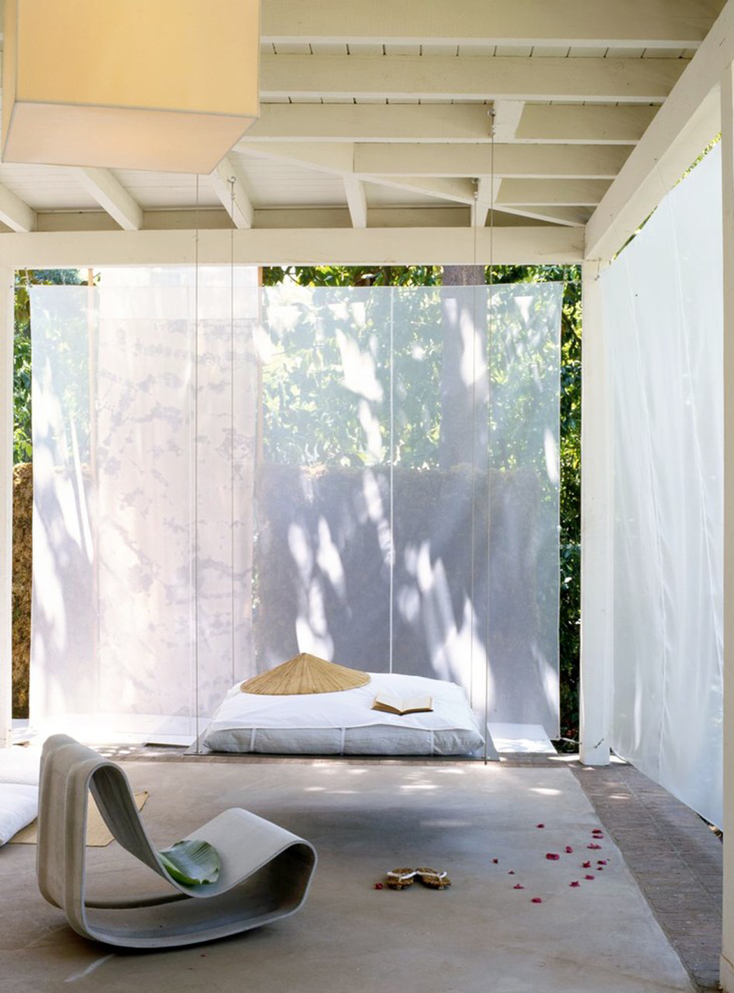 Voiles transparents blancs espaces zen