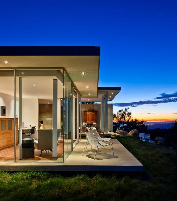 maison moderne en verre