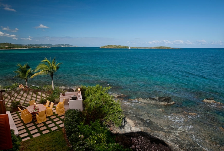 Vue depuis la villa de vacances luxueuse villa de vacances exotique luxe